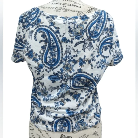 H&M paisley tie front crop top size S - Picture 4 of 13